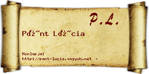 Pánt Lúcia névjegykártya